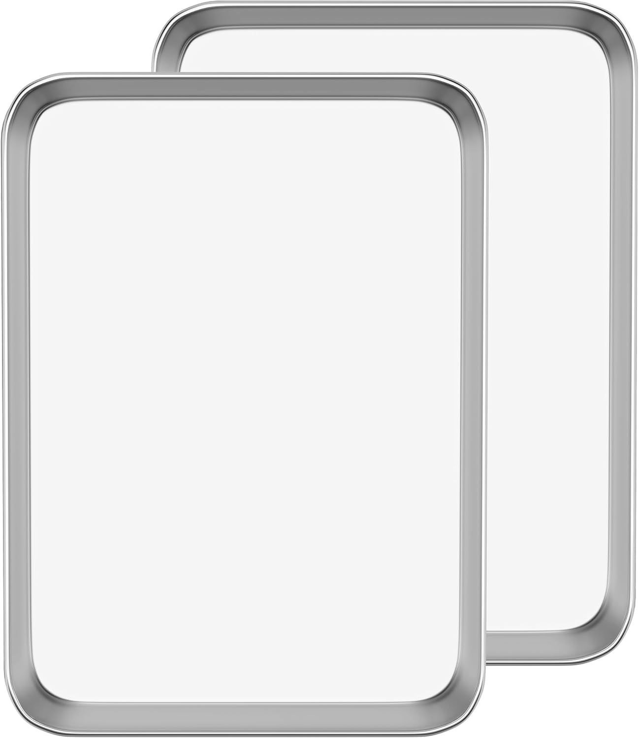 Baking Sheet Cookie Sheet Set of 2, Umite Chef Stainless Steel Baking Pans Tray Professional 16 x 12 x 1 inch, Non Toxic & Healthy, Mirror Finish & Rust Free, Easy Clean & Dishwasher Safe