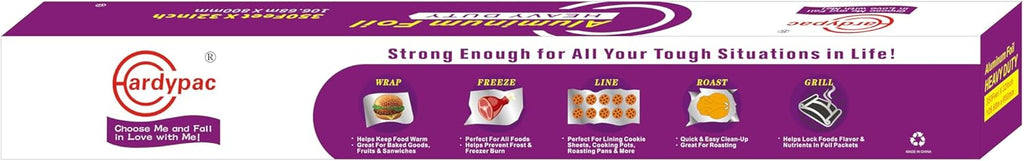 32 Inch Extra Wide Heavy Duty Aluminum Foil Roll, 930SQFT, 32 Inch Width x 350 Feet Length, Commercial Catering, Industrial Grade grill foil, wide aluminum foil roll, Roasting, Baking, Cooking