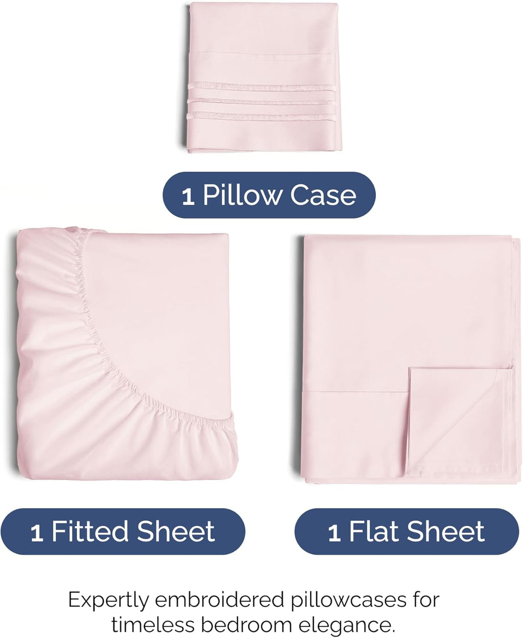 Twin Size 3 Piece Sheet Set - Comfy Breathable & Cooling Bed Sheets Set - Hotel Luxury Bedding for Women, Men, Kids, Teens, Boys & Girls - Deep Pockets, Soft, Wrinkle Free - Oeko-Tex - Lavender Pink