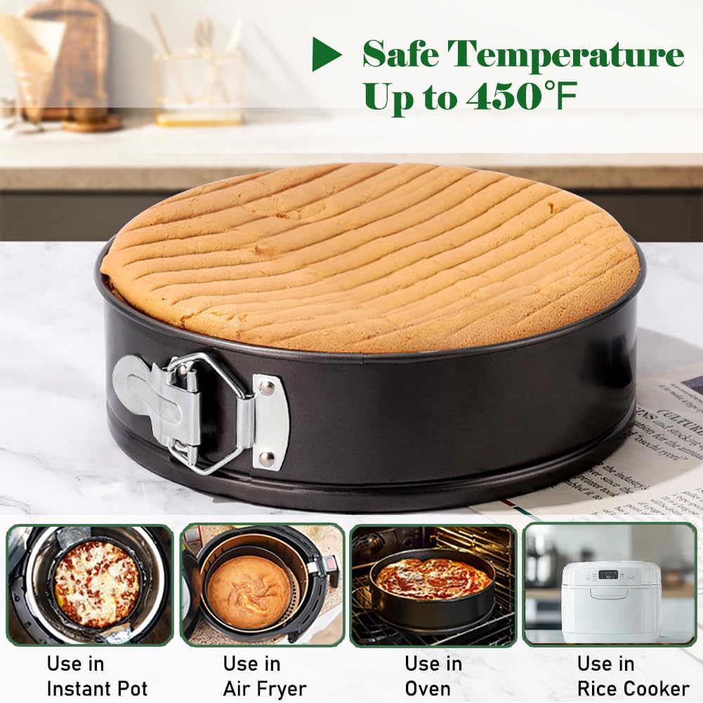 7 Inch Springform Pan for Instant Pot 6, 8 Qt Pressure Cooker 50Pcs Parchment Paper Baking Mold Round Leakproof Nonstick Removable Bottom Bakeware for Cake Cheesecakes Pizza and Quiches Accessories