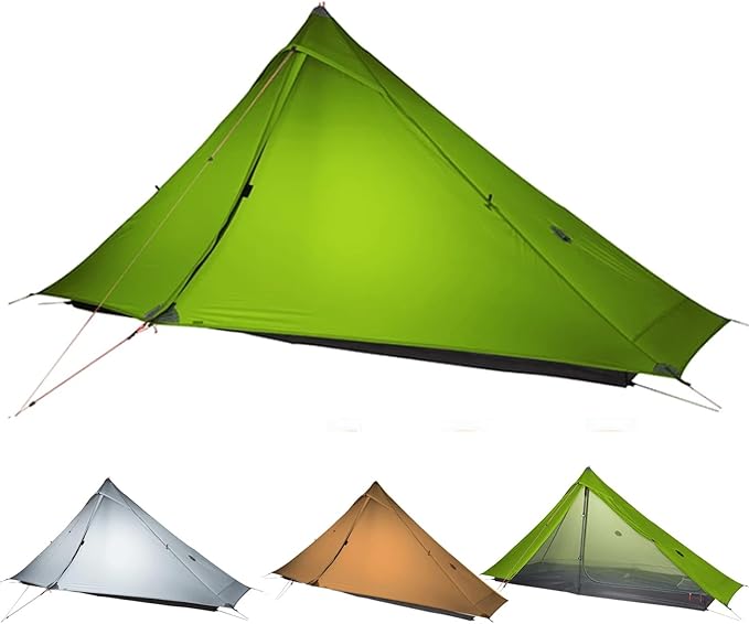 3F UL Gear Lanshan PRO Lanshan Ultralight Tent 3 Season Backpacking Tent for 1 Person, Waterproof Professional Tents for Camping, Trekking, Kayaking, Climbing, Hiking