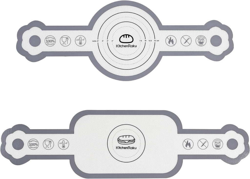 Cook's Aid 2 Pcs Silicone Bread Sling for Dutch Oven, Non-Stick Bread Baking Mat Set, Reusable Sourdough Bread Sling with Long Handles for Easier Transfer for Dough