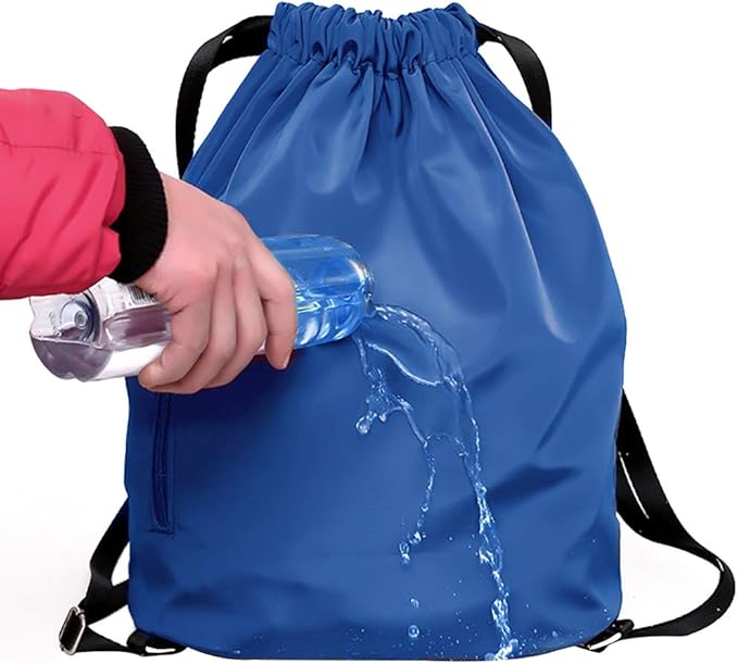 Peicees Waterproof Drawstring Sport Bag Lightweight Sackpack Backpack for Men and Women