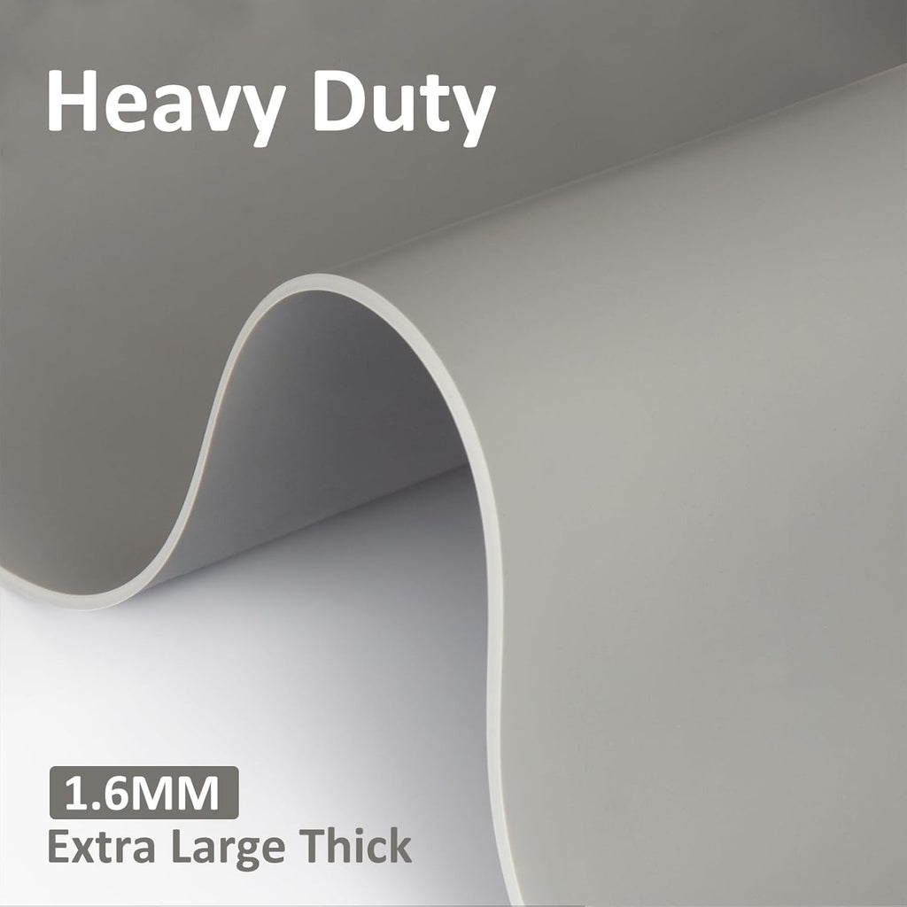 Extra Large Silicone Mat,Silicone Mats for Kitchen Counter Island Dinner Table Countertop Protector Heat Resistant Mat (120” x 48”, Grey)