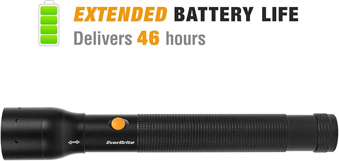 EverBrite Ultra Bright Tactical Flashlight, 900 Lumen Zoomable Adjustable Focus, 3 Light Modes, Heavy-Duty Aluminum Torch for Hurricane Supplies Camping, Includes 3C Alkaline Batteries