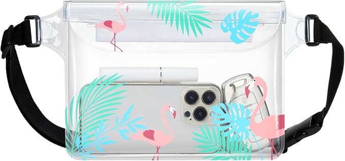 F-color Waterproof Fanny Pack - Waterproof Phone Pouch with Waist Strap - Cruise Essentials 2025 Must Haves Waterproof Pouch Dry Bag Keep Phone Valuables Safe for Beach Kayaking Boating Fishing