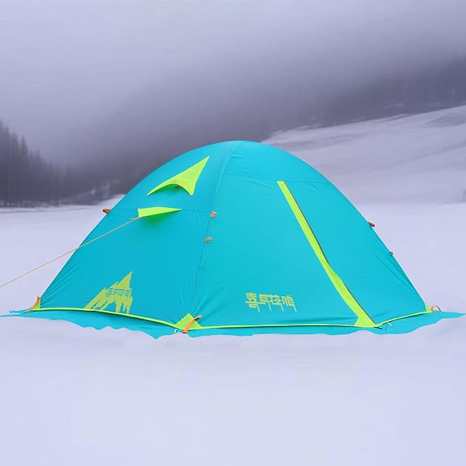 Himalaya 1/2 Person Camping Tent, 4 Season Tent Backpacking Winter Tent Waterproof Windproof Lightweight Portable PU5000 for Outdoor Camping Cold Weather Hiking Mountaineering