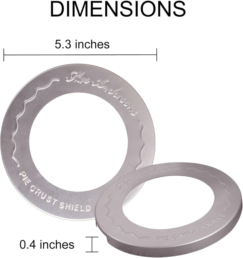 Mrs. Anderson's Baking Individual Pie Crust Protector Shields, For Mini Pies and Pot Pies, 2 Sets of 2 Pie Shields