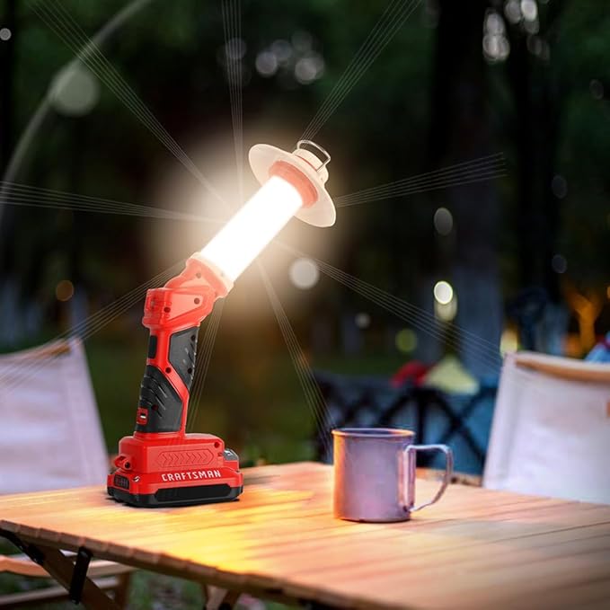 8W 800LM Lantern Replacement for Craftsman V20 Li-ion Battery Outdoor Portable Camping Lantern with Hook, USB Output, Emergency Light, Perfect for Camping, Hiking, and Outdoor Activities(Tool Only)