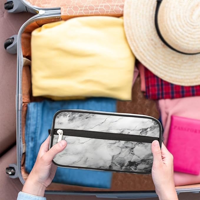 Hanging Makeup Bag,Toiletry Bag Hygiene Kits for Boys Men,Travel Cosmetic Bag,Approved Hygiene Bag Waterproof Dopp Kit Organizer for Toiletries Shower Bathroom Carry-on Accessories Gifts Gray Marble