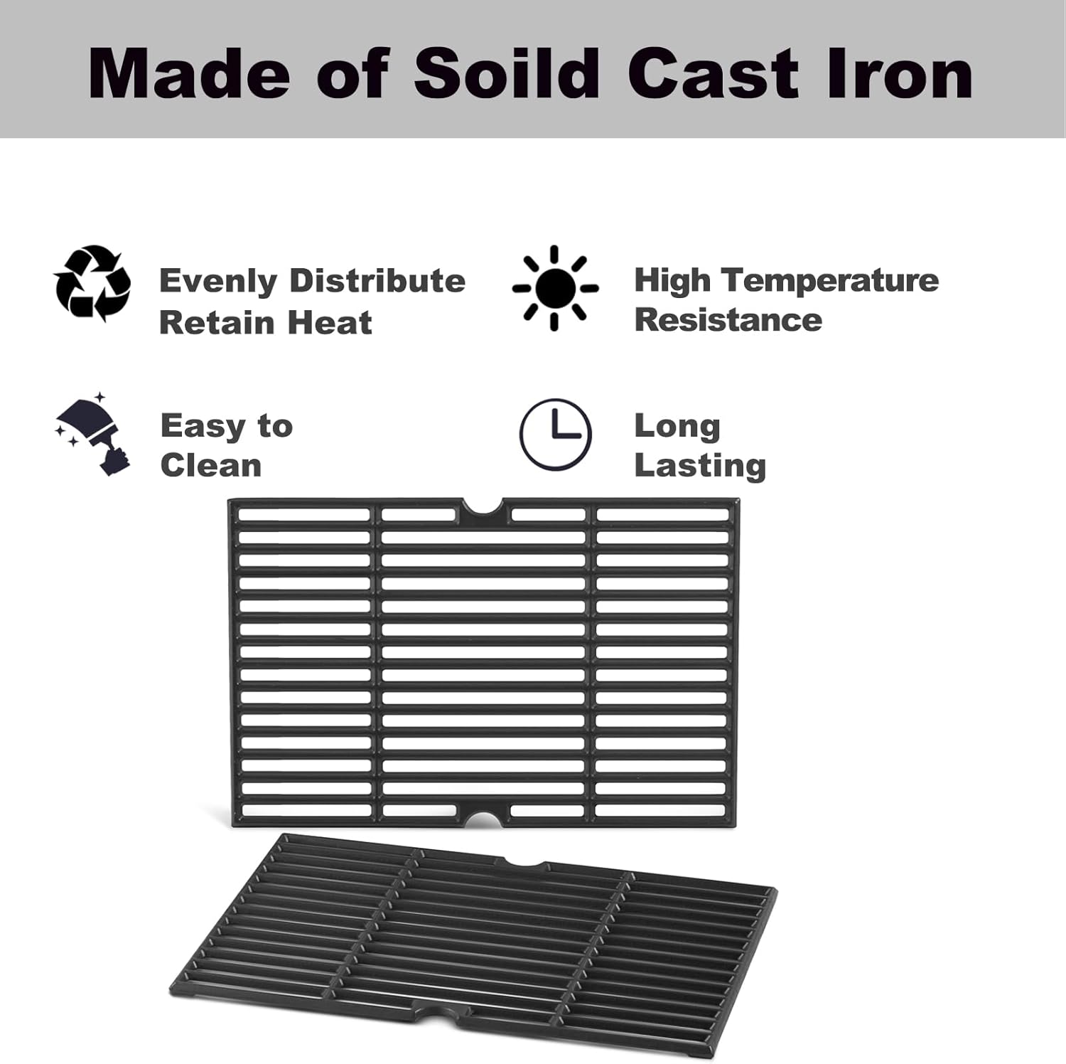720-0896B 720-0896 Grill Grates Replacement Parts for Nexgrill 6 Burner 730-0898 720-0898 720-0898a 730-0896 730-0896b Grates 17 Inch Cast Iron Cooking Grid Nexgrill Outdoor Gas Grill Parts