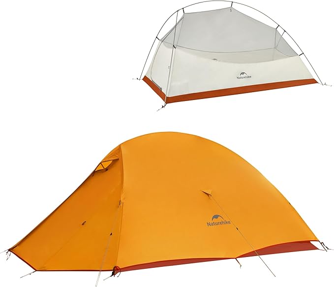 Naturehike Cloud-Up 2 Person Tent Lightweight Backpacking Tent with Footprint - Free Standing Ultralight Camping Hiking Backpack Tents Two Person Tent