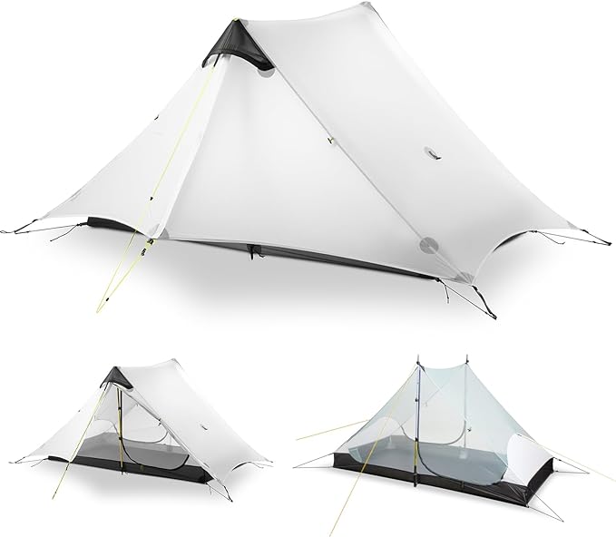 LANSHAN Ultralight Tent 3-Season Backpacking Tent for 1-Person or 2-Person Camping, Trekking, Kayaking, Climbing, Hiking
