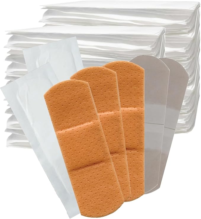 200 Sheer Plastic Flexible Adhesive Bandages with Non-Stick Pad - Strong Sterile 1’’x3’’ Bandage for Wound Care for First Aid Kits - Latex Free Long Lasting Dressing for Cuts and Abrasions (2x100)