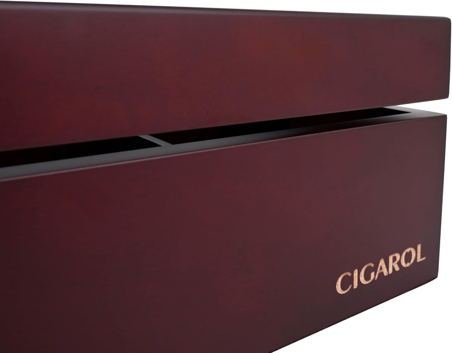 CIGAROL Luxury Wooden Tea Box Organizer – 6 Compartment Storage Chest with Scratch-Resistant Glass Lid – Ideal for Tea Bags, Coffee Pods, Spices, or Office Supplies