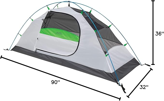 ALPS Mountaineering Lynx 1-Person Tent – Lightweight, Easy Setup, Waterproof, Freestanding Backpacking Tent with Durable Aluminum Poles and Ample Ventilation