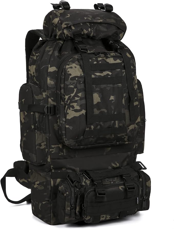 100L Camping Hiking Backpack,Molle military Tactical rucksack backpack,Waterproof Lightweight Hiking Backpack