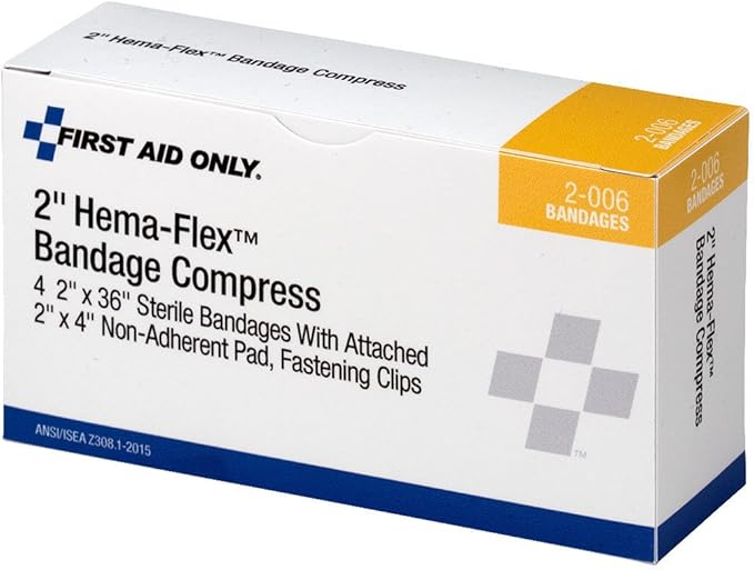 First Aid Only 2-006 Hema-Flex Bandage Compress, 36 Length x 2 Width