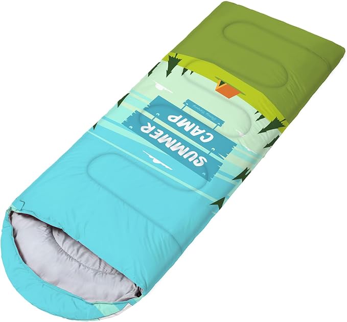 oaskys Camping Sleeping Bag - 3 Season Warm & Cool Weather - Summer Spring Fall Lightweight Waterproof for Adults Kids - Camping Gear Equipment, Traveling, and Outdoors