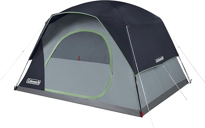 Coleman Skydome Series Camping Tent Weatherproof Tent Includes Pre-Attached Poles Rainfly Carry Bag and Unique Pattern Sets up in 5 Minutes