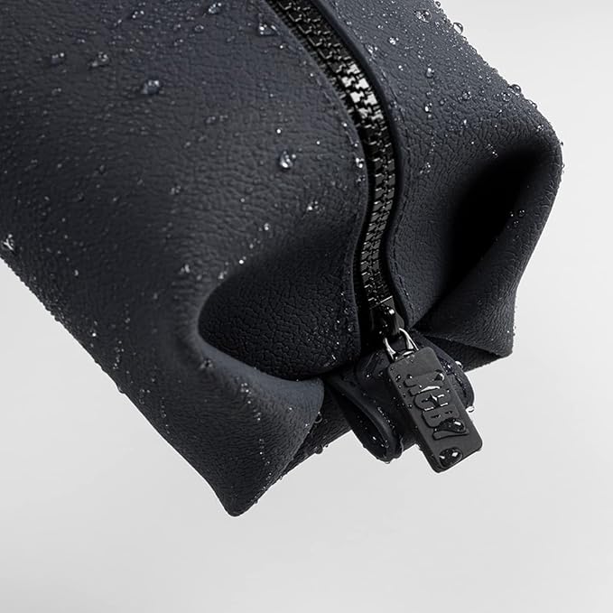 TOOLETRIES The Koby Lite Dopp Kit - Silicone Toiletry Organizer, Bathroom Travel Bag - Heavy-Duty Zipper, Leak Resistance, Easy to Clean - 9" x 4" x 4" - Charcoal