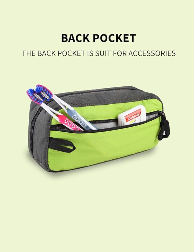 GOX Travel Toiletry Bag Dopp Kit Case Small Zippered Bag Ditty Bag Bathroom Pouch for Women(Green)