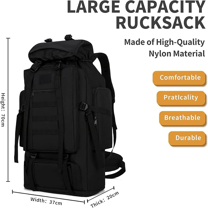 100L Camping Hiking Military Tactical Backpack Outdoor Climbing Sport Bags for Camping,Backpacking