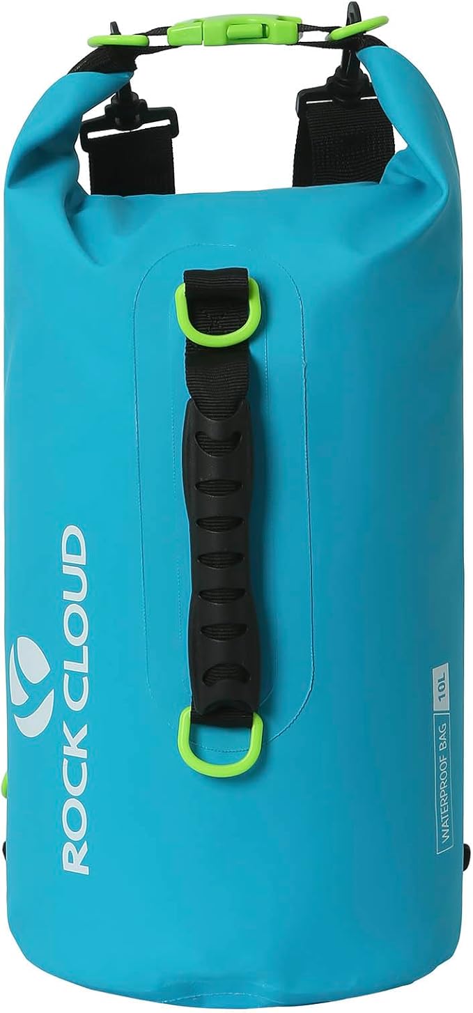 ROCK CLOUD Dry Bag Waterproof 10L Dry Sack for Kayaking Rafting Boating Beach Surfing Swimming Canoe Camping Hiking Fishing Ski