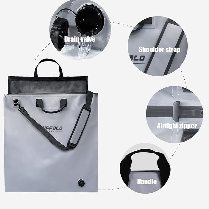 Buffalo Gear Fish Bag with Airtight Waterproof Zipper