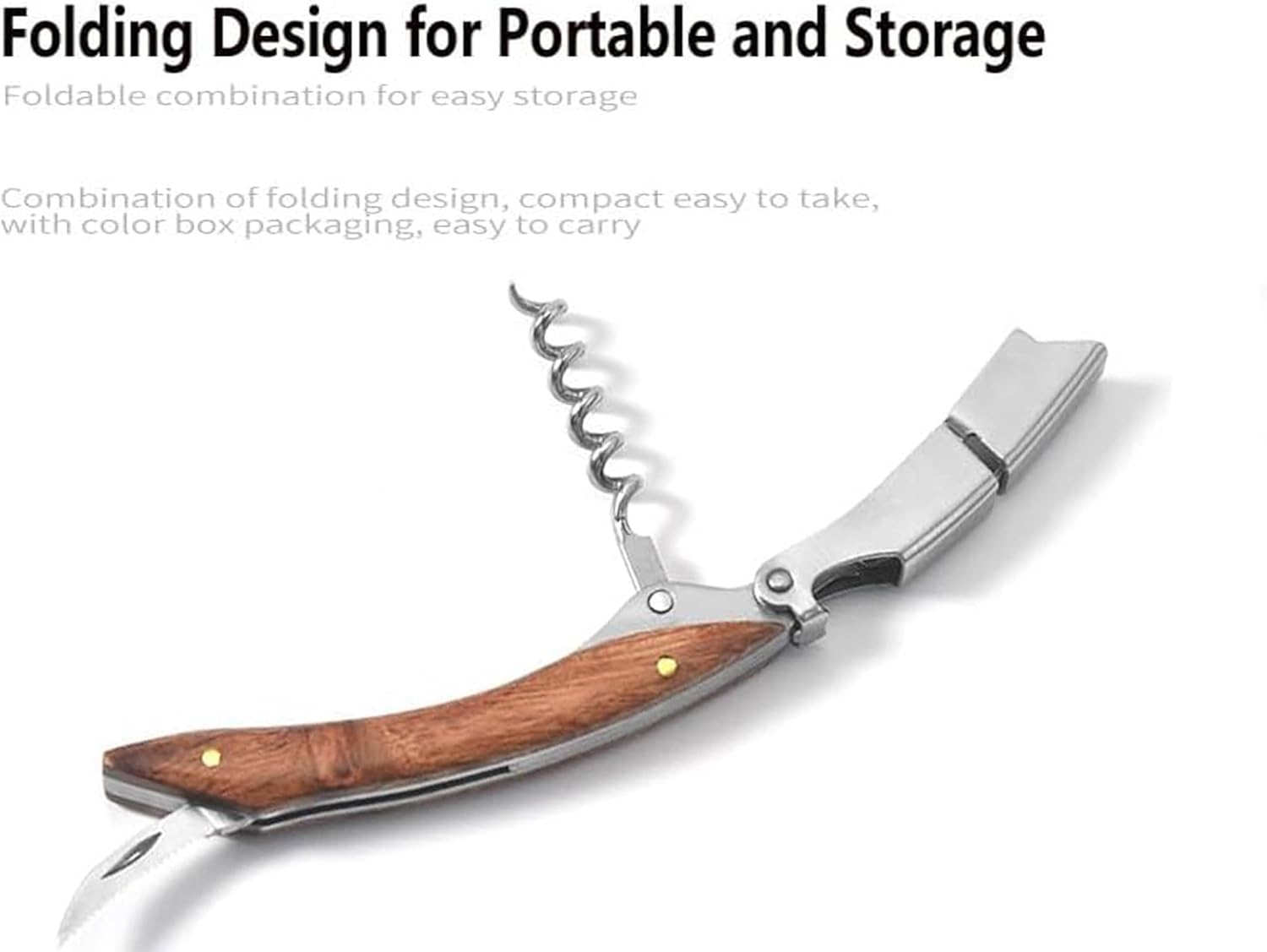 Professional Waiter Corkscrew Wine Key for Bartenders Set of 3,With Long Rosewood Handle Stainless Steel Handle Wine Opener for Bar Restaurant Waiters, Sommelier, Bartend (Long Rose Wood 3 Packs)