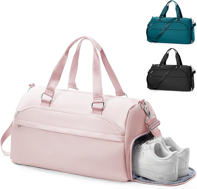 Gym Bag Womens,Travel Duffel Carry on Bag Sport Tote Bag Weekend Overnight Bag