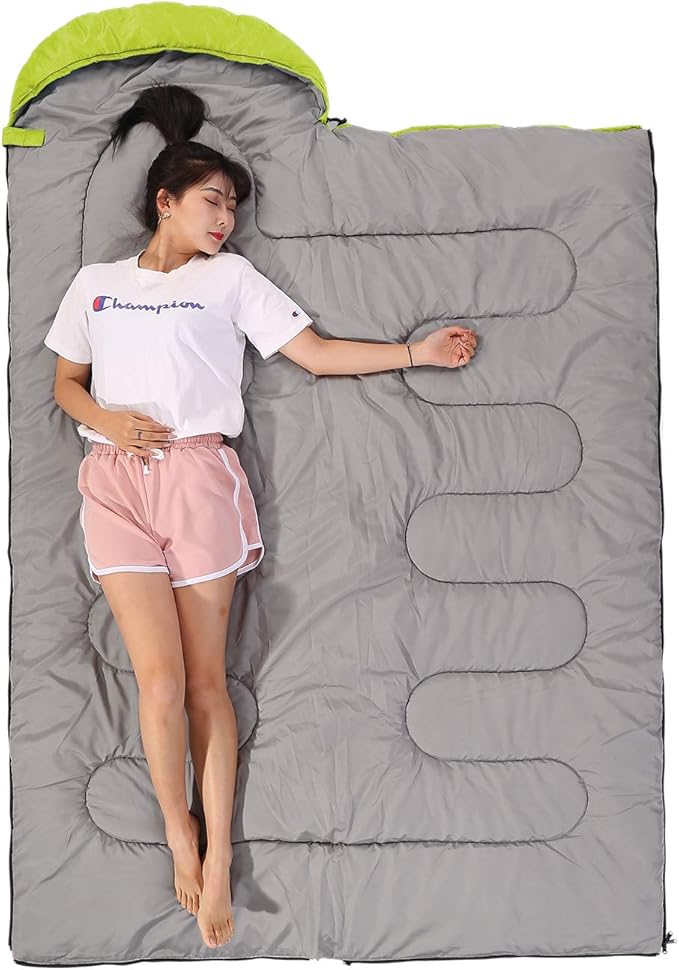 SWTMERRY Sleeping Bag 3 Seasons (Summer, Spring, Fall) Warm & Cool Weather - Lightweight,Waterproof Indoor & Outdoor Use for Kids, Teens & Adults for Hiking and Camping