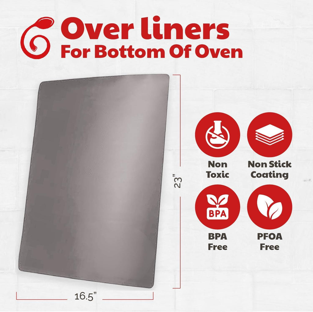 Cooks Innovations Non-Stick Oven Protector Mat - Heavy Duty Nonstick Oven Rack Liners to Protect Convection, Electric, Gas, & Microwave Ovens - BPA & PFOA Free Heat Resistant Baking Mat