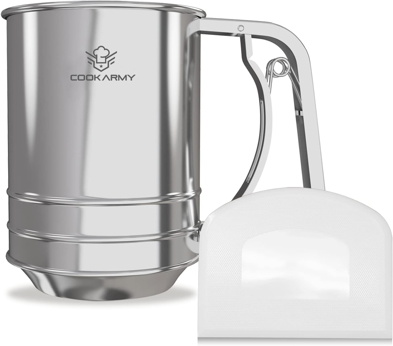 Flour Sifter , 3 Cup Stainless Steel , Great Double-layer Baking Sifters for all Baking Flour and Powdered sugar, Flour Strainer