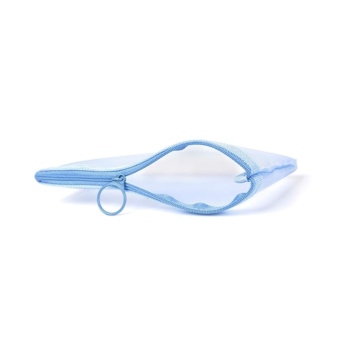 patu Zipper Mesh Bags, Long Case, 5 Pieces, Beauty Makeup Cosmetic Accessories Organizer, Travel Toiletry Kit Set Storage Pouch, Assorted Colors