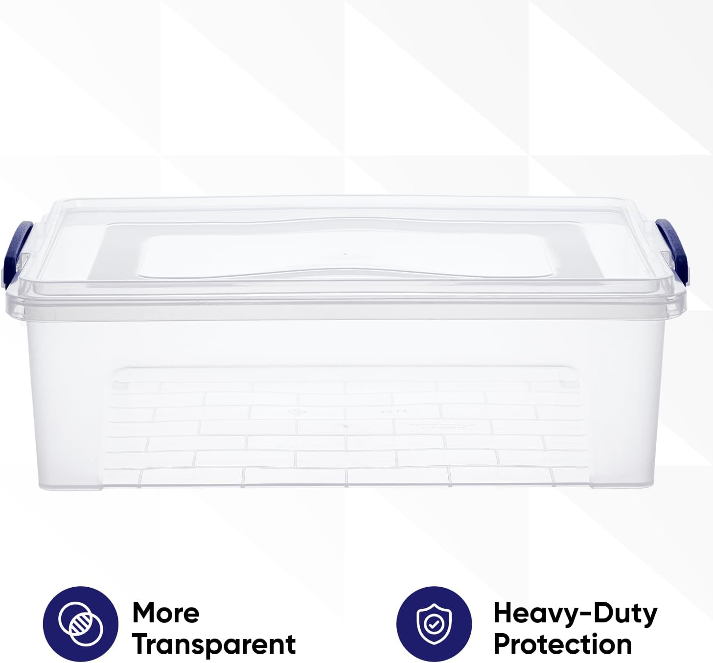 Superio Storage Bins with Lids, Clear Plastic Containers for Organizing, Stackable Totes, BPA Free, Odor Free, Organizer Boxes for Home, and Dorm (2 Pack, 22.7 Qt)