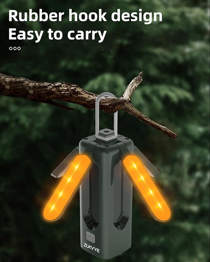 2 Pack Rechargeable LED Camping Lantern - Waterproof Tent Light with 8 Light Modes, Perfect for Camping, Hurricane, Emergency, Hiking, Fishing