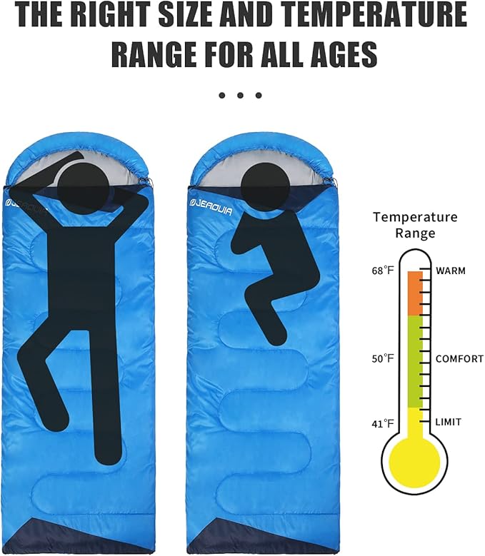 Sleeping Bags for Adults Backpacking Lightweight Waterproof- Cold Weather Sleeping Bag for Girls Boys Mens for Warm Camping Hiking Outdoor Travel Hunting with Compression Bags