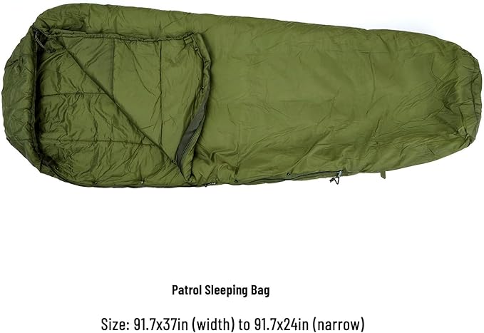 MT Army Military Modular Sleeping Bags System, Multi Layered with Bivy Cover for All Season, Woodland/Multicam
