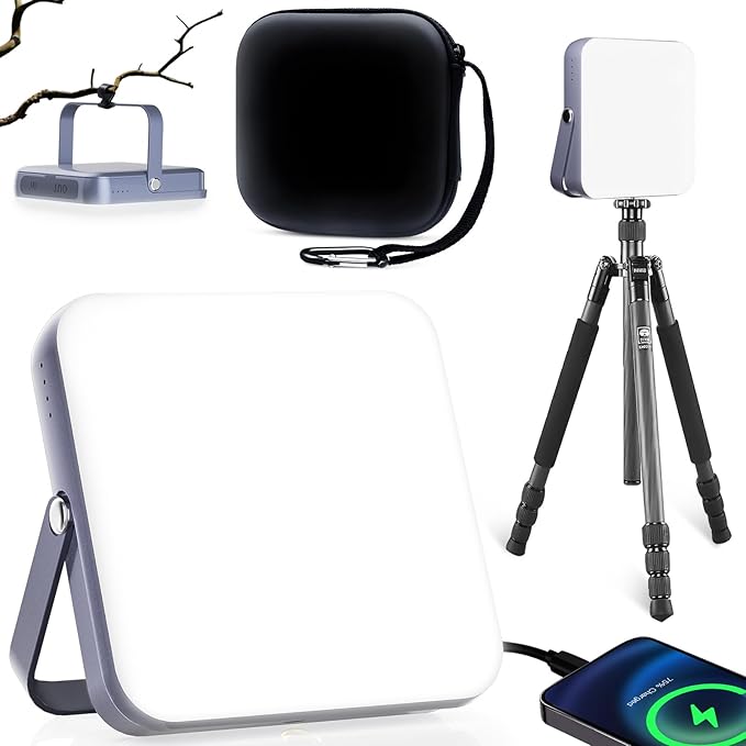 10000mAh LED Camping Lantern Rechargeable, 1000LM Camping Light with 4 Light Modes, 1/4" Screw Adapter, IPX5 Waterproof Camping Essentials for Emergency Outages, Hurricane, Hiking, Outdoor