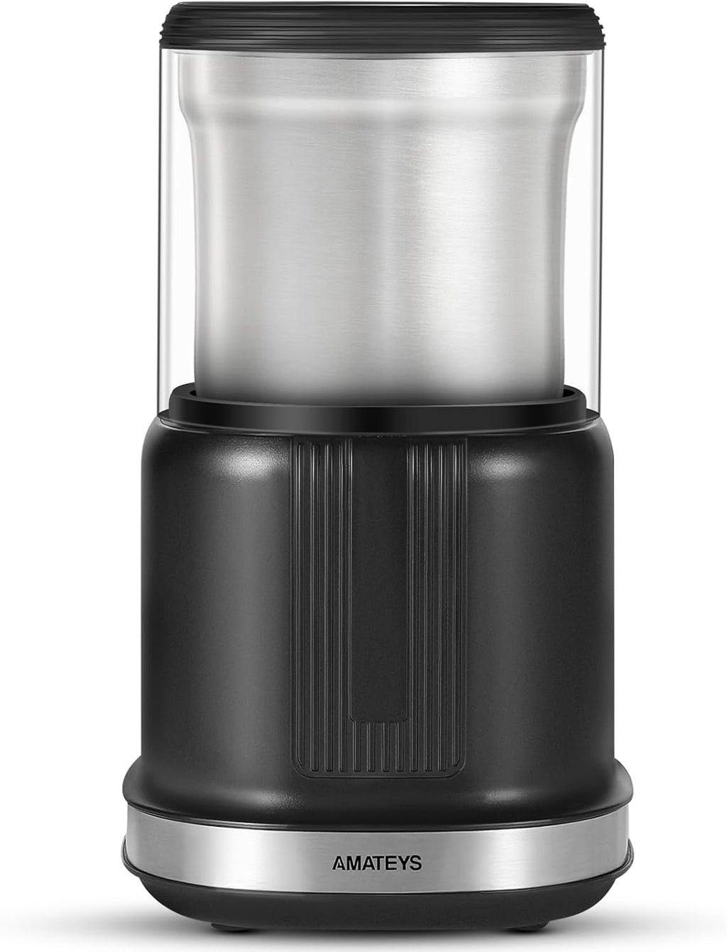 Electric Coffee Grinder,250W Powerful Motor Kichen Grinder,Quite Home Machine with 75g Coffee Bean Capacity,for Beans Spices Nuts Grians Herbs,Stainless Steel and Black