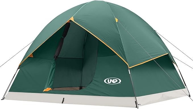 UNP Camping Tent 2/3/4/6 Person Dome Tent, Easy to Set Up for Camping, Lightweight Camping Tent, Portable Camping Tent for Outdoor and Backpacking Beaches