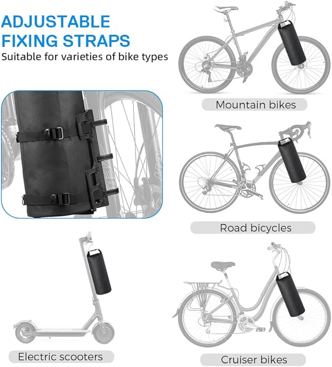 2Packs Bike Fork Bags Waterproof Roll Top Design 5L/7L Bicycle Dry Bag Fork Sacks Cycling Pack Bike Pannier for Moutain Bikes Road Bikes Electric Scooters