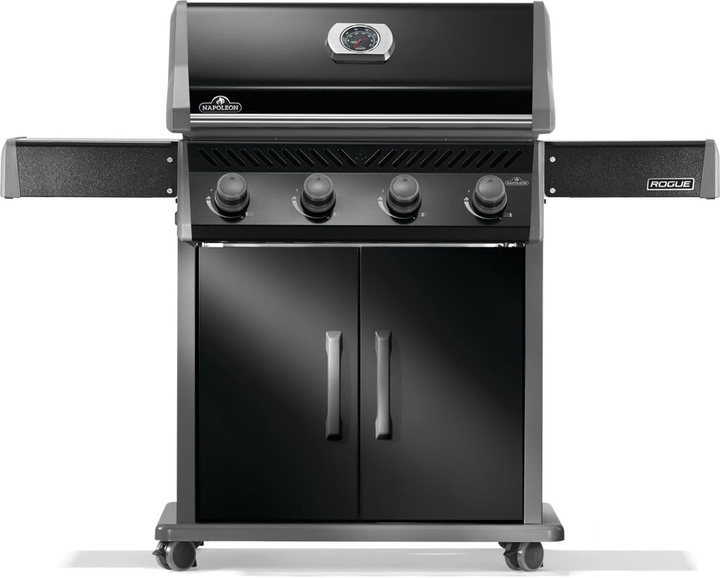 Napoleon Rogue 525 Natural Gas Grill, Black, Durable 4-Burner Cooking Surface