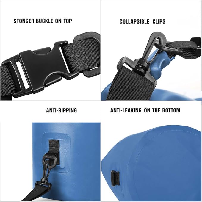 Unigear Dry Bag Waterproof, 2L/5L/10L/20L/30L/40L Floating and Lightweight Bags for Kayaking, Boating, Fishing, Swimming and Camping with Waterproof Phone Case