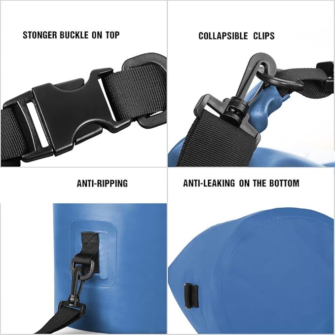 Unigear Dry Bag Waterproof, 2L/5L/10L/20L/30L/40L Floating and Lightweight Bags for Kayaking, Boating, Fishing, Swimming and Camping with Waterproof Phone Case