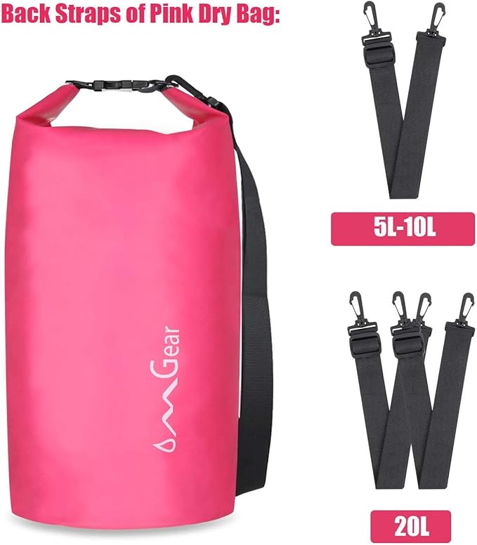 OMGear Waterproof Dry Bag Backpack Phone Pouch 40L/30L/20L/10L/5L Floating Dry Sack for Kayaking Boating Outdoors Activities