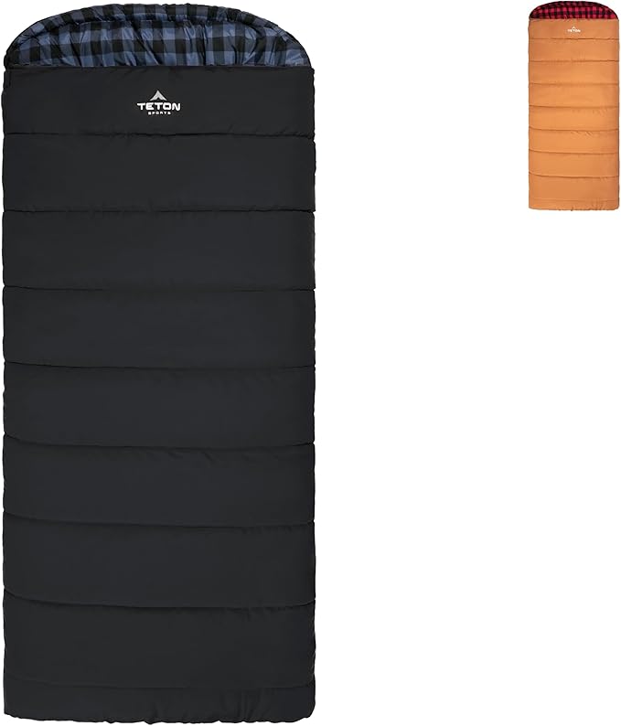 TETON Sports Deer Hunter -35F and 0F Degree Sleeping Bag. Warm and Comfortable Camping Sleeping Bags, Teton Tough Canvas Shell for Camping, Hunting, and Cold Weather