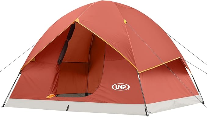 UNP Camping Tent 2/3/4/6 Person Dome Tent, Easy to Set Up for Camping, Lightweight Camping Tent, Portable Camping Tent for Outdoor and Backpacking Beaches