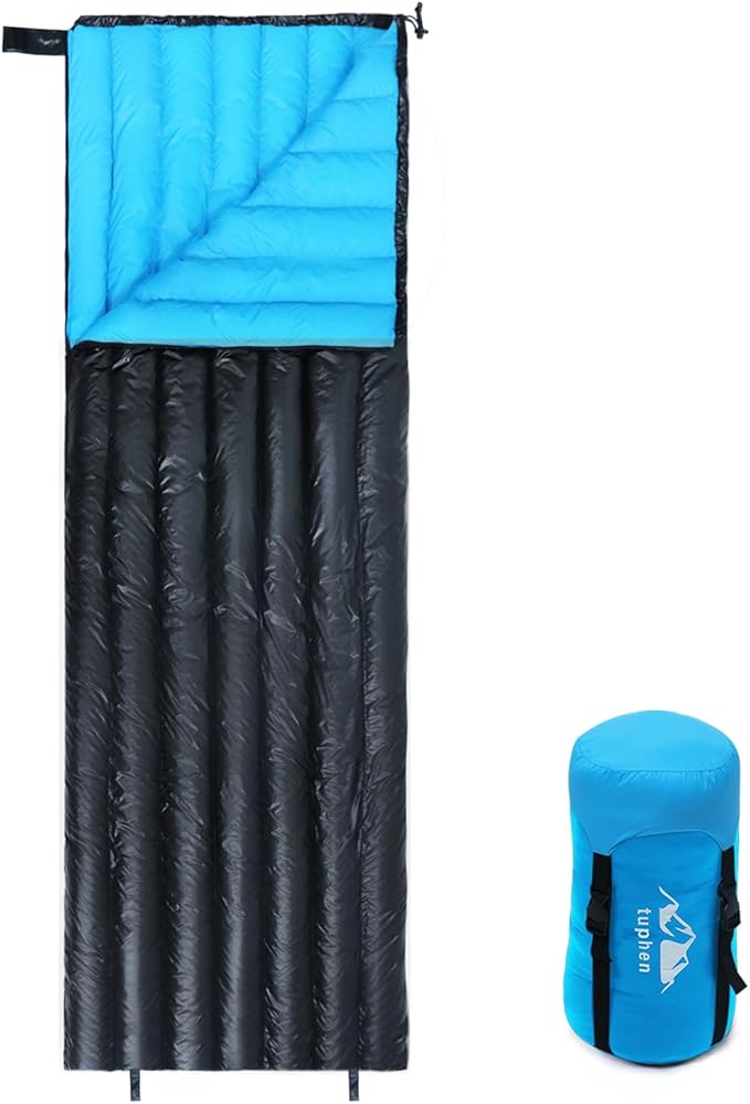 Tuphen Double Sleeping Bag, Sleeping Bag with 2 Pillows, Queen Size XL Bag for 2 People, Cold Warm Weather- 3 Seasons, Waterproof Adults for Camping, Backpacking or Hiking